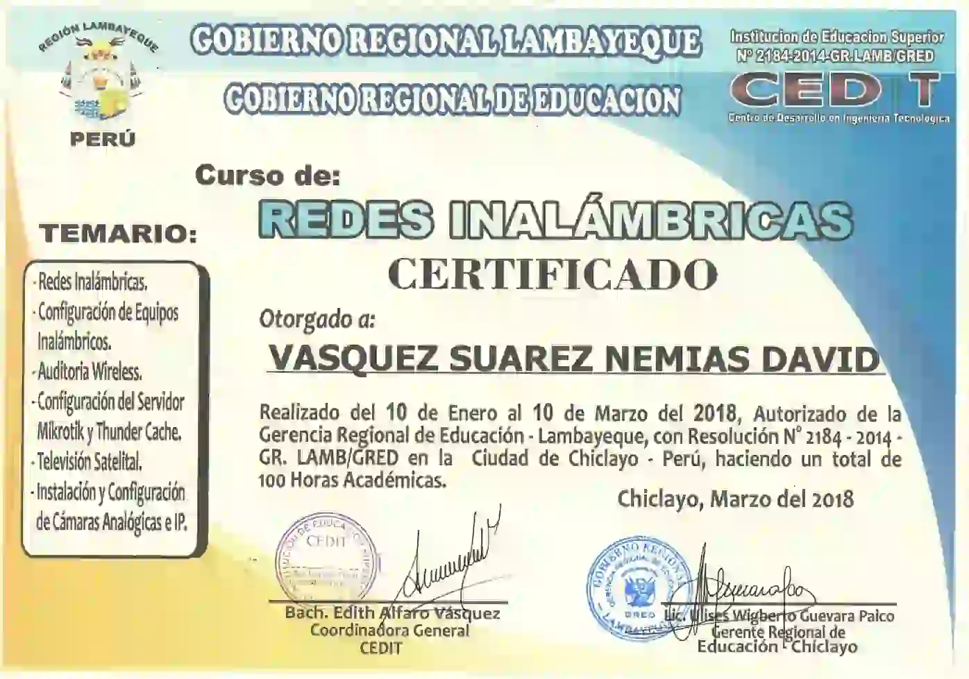 Redes Inalámbricas 1