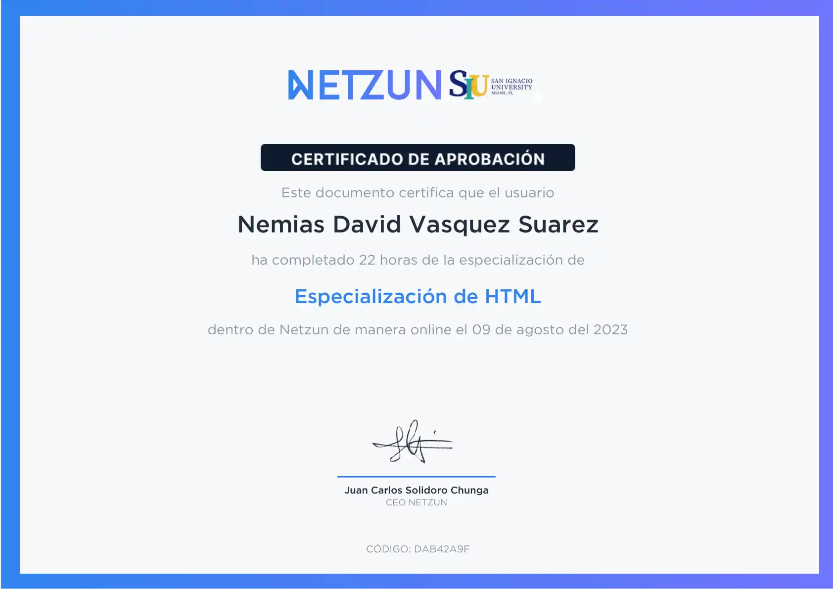 Especialización de HTML