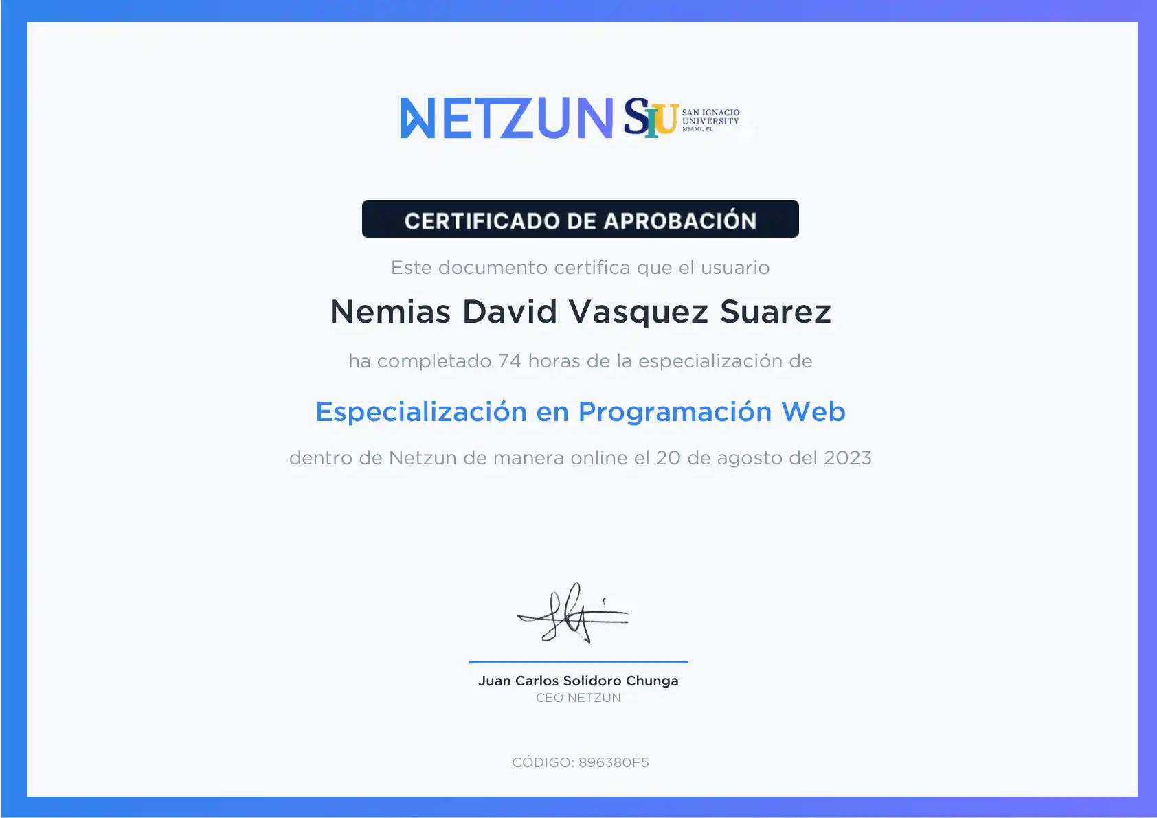 Especialización en Programación Web